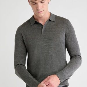 Classic wool lane Charcoal Polo by [Brand]